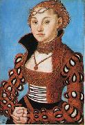 Lucas  Cranach Portrait dune noble dame saxonne Spain oil painting artist